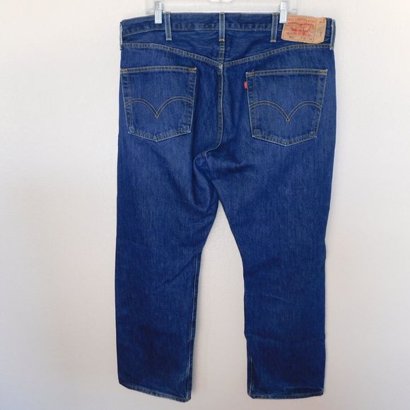 Levis 501 XX Jeans Size 40 x 30 Denim 5 Pocket Indigo Blue Casual Button Fly - Picture 4 of 10